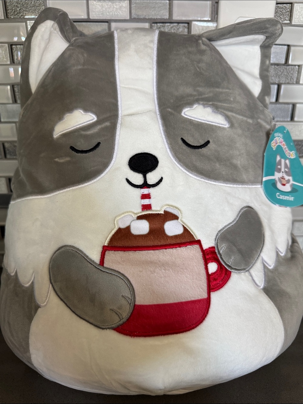 Squishmallows 12” Casmir the Husky (Dog) Hot Chocolate / HTF-Limited Edition NEW